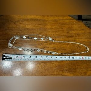 Women’s silver necklaces and earrings